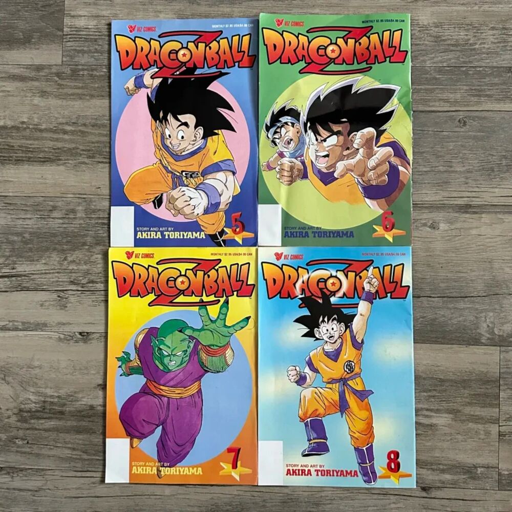1997 1998 Dragon Ball Z Viz Comics Akira Toriyama Vol 5-8